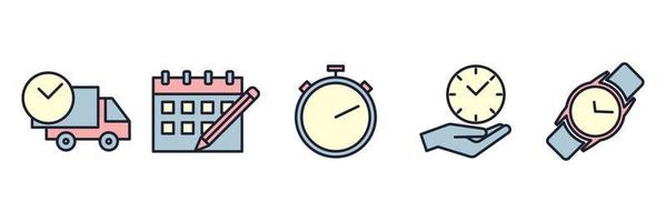 Time set icon symbol template for graphic and web design collection logo vector illustration