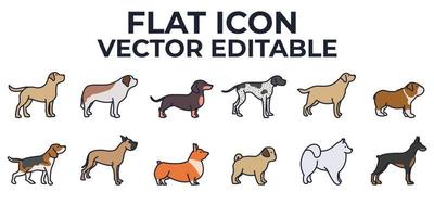 perros establecer plantilla de símbolo de icono para ilustración de vector de logotipo de colección de diseño gráfico y web