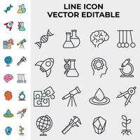 Science set icon symbol template for graphic and web design collection logo vector illustration