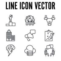 plantilla de símbolo de icono de conjunto de negocios y finanzas para ilustración de vector de logotipo de colección de diseño gráfico y web