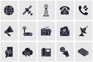 Media and communication set icon symbol template for graphic and web design collection logo vector illustration