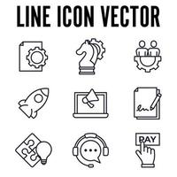 plantilla de símbolo de icono de conjunto de marketing para ilustración de vector de logotipo de colección de diseño gráfico y web