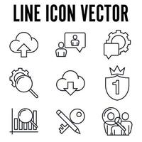 Search Engine Optimization. seo set icon symbol template for graphic and web design collection logo vector illustration