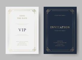 Vintage luxury vector invitation card template