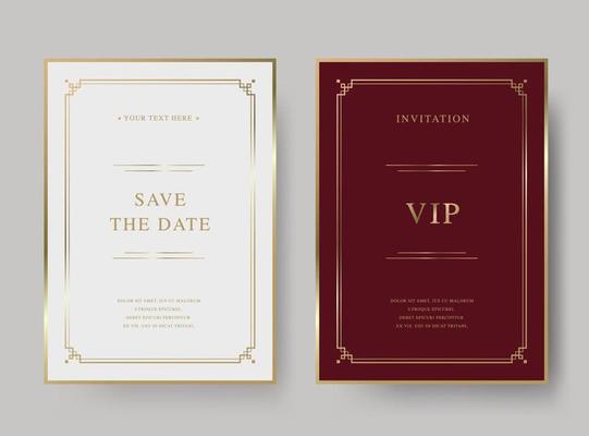 Luxury vintage eastern golden vector invitation card template