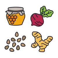 plantilla de símbolo de icono de conjunto de verduras para ilustración de vector de logotipo de colección de diseño gráfico y web