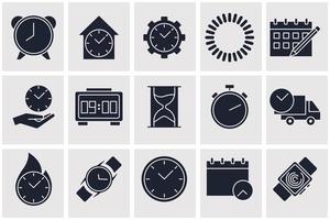 Time set icon symbol template for graphic and web design collection logo vector illustration