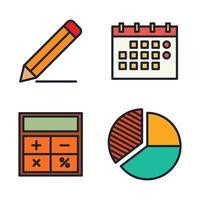 plantilla de símbolo de icono de conjunto de educación para ilustración de vector de logotipo de colección de diseño gráfico y web