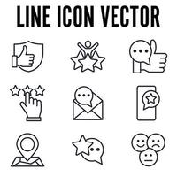 plantilla de símbolo de icono de conjunto de comentarios de testimonios para ilustración de vector de logotipo de colección de diseño gráfico y web