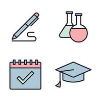 academic. School and Education set icon symbol template for graphic and web design collection logo vector illustration