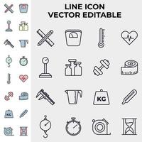 Measuring set icon symbol template for graphic and web design collection logo vector illustration