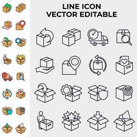 Shipping delivery set icon symbol template for graphic and web design collection logo vector illustration