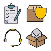 logistic set icon symbol template for graphic and web design collection logo vector illustration