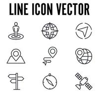 Navigation. location, GPS elements set icon symbol template for graphic and web design collection logo vector illustration