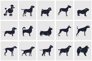 Dogs set icon symbol template for graphic and web design collection logo vector illustration