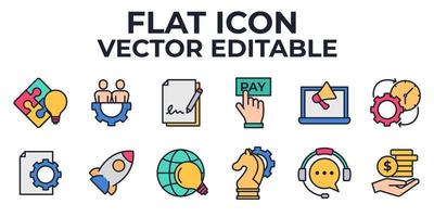 plantilla de símbolo de icono de conjunto de marketing para ilustración de vector de logotipo de colección de diseño gráfico y web