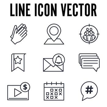 Blogger, Blog set icon symbol template for graphic and web design collection logo vector illustration