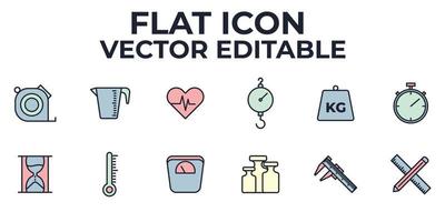 Measuring set icon symbol template for graphic and web design collection logo vector illustration