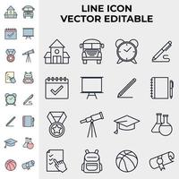 academic. School and Education set icon symbol template for graphic and web design collection logo vector illustration