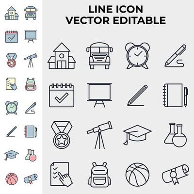 academic. School and Education set icon symbol template for graphic and web design collection logo vector illustration