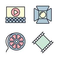 Plantilla de símbolo de icono de conjunto de entretenimiento para ilustración de vector de logotipo de colección de diseño gráfico y web