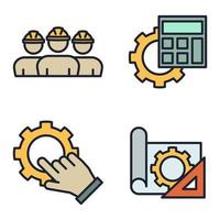 engineering set icon symbol template for graphic and web design collection logo vector illustration