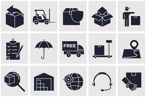 logistic set icon symbol template for graphic and web design collection logo vector illustration