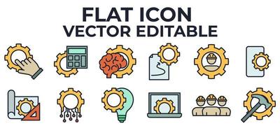 engineering set icon symbol template for graphic and web design collection logo vector illustration