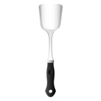 Cartoon kitchenware cultery stainless spatula gray gradient color vector