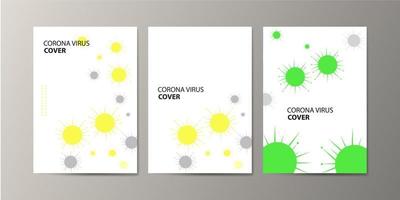 cover corona virus template vector