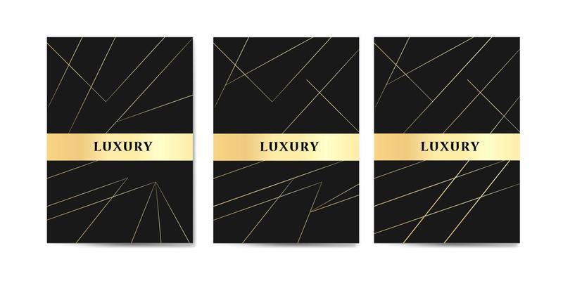 Luxury Covers with minimal design. black and gold backgrounds for your design. Applicable for Banners, Placards, Posters, Flyers etc. Eps10 vector