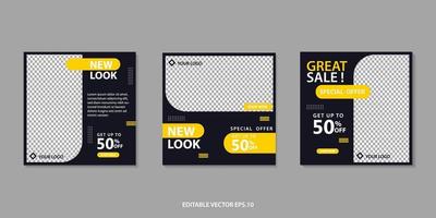 sosial media post template design vector