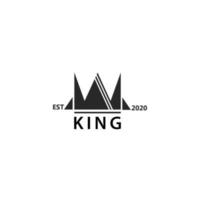 plantilla de logotipo de rey vector
