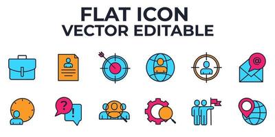 head hunting set icon symbol template for graphic and web design collection logo vector illustration