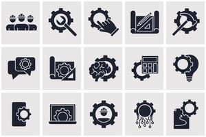 engineering set icon symbol template for graphic and web design collection logo vector illustration