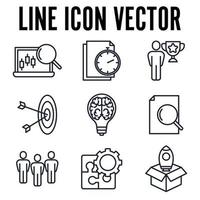 startup set icon symbol template for graphic and web design collection logo vector illustration