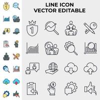 Search Engine Optimization. seo set icon symbol template for graphic and web design collection logo vector illustration