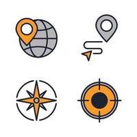 Navigation. location, GPS elements set icon symbol template for graphic and web design collection logo vector illustration