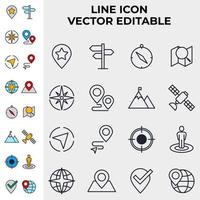 Navigation. location, GPS elements set icon symbol template for graphic and web design collection logo vector illustration