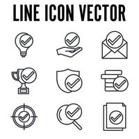 plantilla de símbolo de icono de conjunto de marca de verificación para ilustración de vector de logotipo de colección de diseño gráfico y web