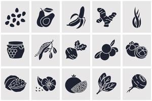 plantilla de símbolo de icono de conjunto de verduras para ilustración de vector de logotipo de colección de diseño gráfico y web