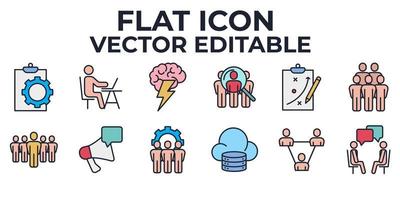 Business and finance set icon symbol template for graphic and web design collection logo vector illustration
