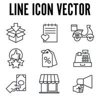 ecommerce. online shopping set icon symbol template for graphic and web design collection logo vector illustration