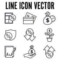 credit and loan set icon symbol template for graphic and web design collection logo vector illustration