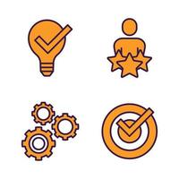 Business teamwork elements set icon symbol template for graphic and web design collection logo vector illustration