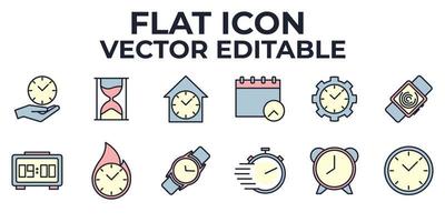 Time set icon symbol template for graphic and web design collection logo vector illustration