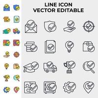 check mark set icon symbol template for graphic and web design collection logo vector illustration