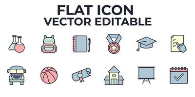 academic. School and Education set icon symbol template for graphic and web design collection logo vector illustration