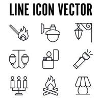 plantilla de símbolo de icono de conjunto de luces para ilustración de vector de logotipo de colección de diseño gráfico y web