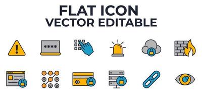 Protection and Security elements set icon symbol template for graphic and web design collection logo vector illustration